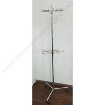 Bizsutartó állvány, 2 db 16 pálcás forgóval, magasság 1700 mm