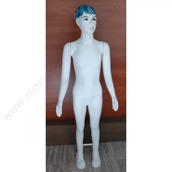 Kamasz kirakati baba, Levehető fejjel, kék/zöld haj, FEHÉR test, 156 cm