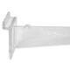 Plexi polctartó alusínes panelba, egyenes, 300 mm