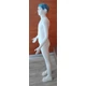 Kamasz kirakati baba, Levehető fejjel, kék/zöld haj, FEHÉR test, 156 cm